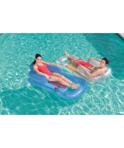 POLTRONA GONFIABILE CON SCHIENALE E PORTA BICCHIERE PER PISCINA BESTWAY 164X84 CM - COD. 43028